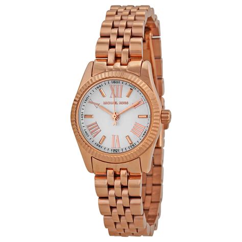 michael kors ladies lexington watch mk3230|Michael Kors Lexington White Dial Rose Gold.